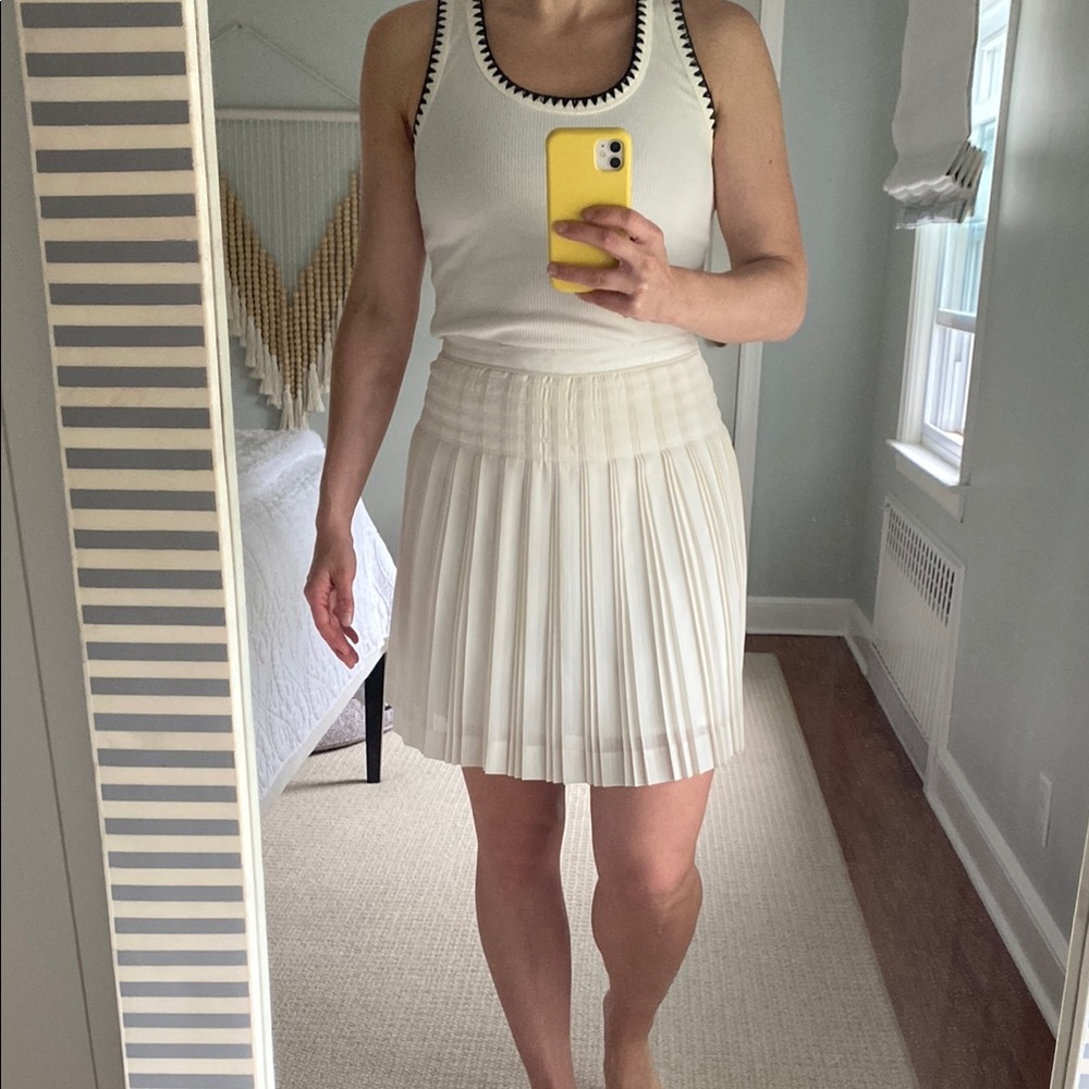 J. Crew White Skater Mini Skirt